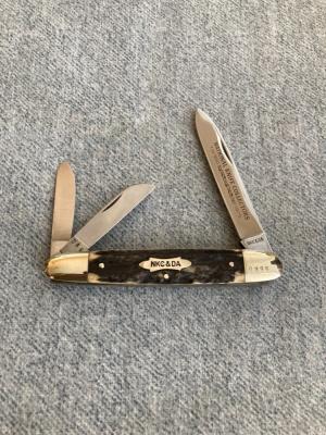 Vintage Robert Klass KISSING CRANE 1975 NKCA Stag Anglo-Saxon Whittler Pocket Knife - MINT