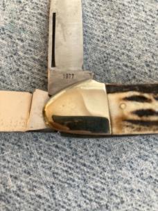 Vintage Robert Klass KISSING CRANE, 1977 NKCA , Canoe/Gunboat, 3-Blade, Pocket Knife - MINT