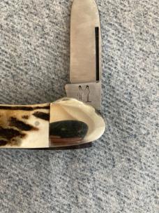 Vintage Robert Klass KISSING CRANE, 1977 NKCA , Canoe/Gunboat, 3-Blade, Pocket Knife - MINT