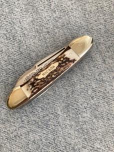 Vintage Robert Klass KISSING CRANE, 1977 NKCA , Canoe/Gunboat, 3-Blade, Pocket Knife - MINT