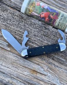 GEC TIDIOUTE ** 352322 BLACK TEX DEL JOHNNY ON THE SPOT CAMP & TOOL KNIFE