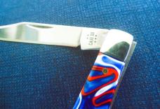 CASE XX 101048 SLIMLINE TRAPPER 2025 RED WHITE AND BLUE UNUSED SUPER FIND