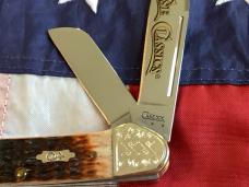 2008 Gunboat Canoe (Mdl# 6394 SS) Sweet Brown Bone Handles +Scrolled Bolsters -NOS in Orig box Minty