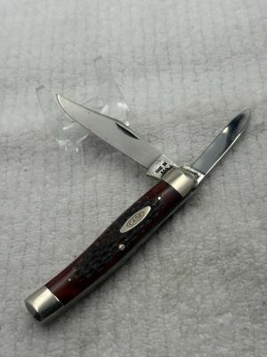 Case XX USA 1970 10 Dot 2 Blade 6292 Red Bone Pocket Knife(76)