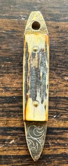 Queen Cutlery Stag Knife Pick/Key Blade opener