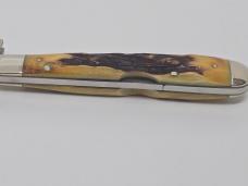 1971 CASE XX USA 5111 1/2 Stag CHEETAH Swing Guard Lockback Knife 9 dots Large Tang Stamp