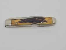 1971 CASE XX USA 5111 1/2 Stag CHEETAH Swing Guard Lockback Knife 9 dots Large Tang Stamp