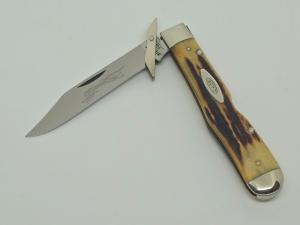 1971 CASE XX USA 5111 1/2 Stag CHEETAH Swing Guard Lockback Knife 9 dots Large Tang Stamp