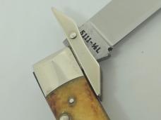 1971 CASE XX USA 5111 1/2 Stag CHEETAH Swing Guard Lockback Knife 9 dots Large Tang Stamp