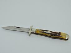 1971 CASE XX USA 5111 1/2 Stag CHEETAH Swing Guard Lockback Knife 9 dots Large Tang Stamp