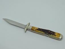 1971 CASE XX USA 5111 1/2 Stag CHEETAH Swing Guard Lockback Knife 9 dots Large Tang Stamp
