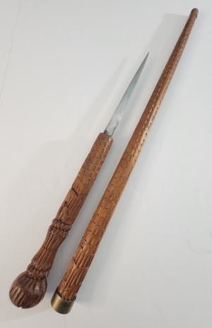 Vintage Walking Cane with Knife Blade