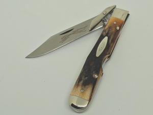 1971 CASE XX USA 5111 1/2 Stag CHEETAH Swing Guard Lockback Knife 9 dots SMALL tang stamp