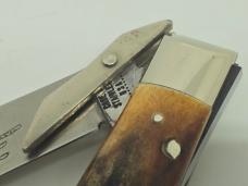 1971 CASE XX USA 5111 1/2 Stag CHEETAH Swing Guard Lockback Knife 9 dots SMALL tang stamp