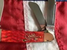 2004 Gunboat Canoe (Mdl# 6394 SS) w/ Super Red Bone Handles & Silver Script -NOS in Orig box Minty