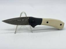 2023 BUCK CUSTOM USA 590 Ltd Ed Damascus Bolster Lock A/O Paradigm w/ OMP Box