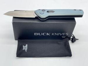 2025 BUCK USA 838 Blue Cerakote Wharcliffe Deploy Automatic Knife w/ OMP Box