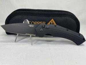 2008 ZERO TOLERANCE 0610ST Combo Tanto Safety Lock Button Automat IN POUCH