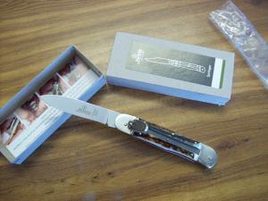 Hubertus Knife Solingen, Germany Large Size 11 Spear-Point Blade Genuine Stag/Antler NIB