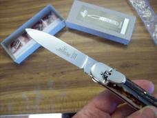 Hubertus Knife Solingen, Germany Large Size 11 Spear-Point Blade Genuine Stag/Antler NIB