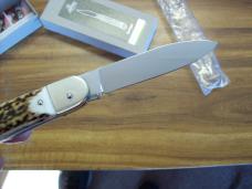 Hubertus Knife Solingen, Germany Large Size 11 Spear-Point Blade Genuine Stag/Antler NIB