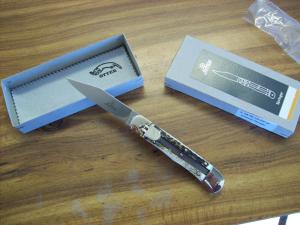 Hubertus Knife Solingen Germany Size 10 Medium Clip-Point Genuine StagAntler NIB