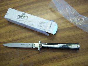 A.G.A. Campolin Italian 9" Dominus Brazilian Horn  Swedgey Blade # GO-DOM23A-HB UNUSED W/Orig. Box