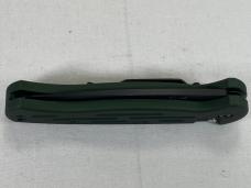 BENCHMADE USA 9050 Drop Point Combo Green Push Button Automatic IN SHEATH