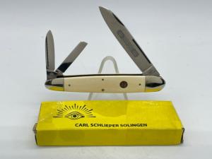 1970s CARL SCHLIEPER Solingen German Eye Mammoth Ivory Whittler w/ OMP Box