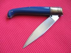 Vintage Italian Indiana Engraved Bolster Button Open/Close Switchblade Knife - New Old Stock