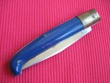 Vintage Italian Indiana Engraved Bolster Button Open/Close Switchblade Knife - New Old Stock