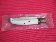 Vintage Italian Indiana Engraved Bolster Button Open/Close Switchblade Knife - New Old Stock