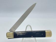HUBERTUS KNIVES Genuine Buffalo Horn Drop Point Leverlock Automatic