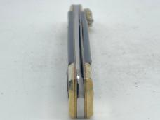 HUBERTUS KNIVES Genuine Buffalo Horn Drop Point Leverlock Automatic