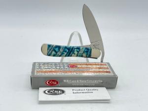 2016 CASE 41953 1/2 L SS Mel Whitten Blue Fossil Tooth  Russlock w/ OMP Box
