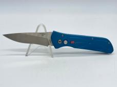 DYNAMIC KNIFE DESIGN USA Blue Python Push Button Automatic w/ OMP Box