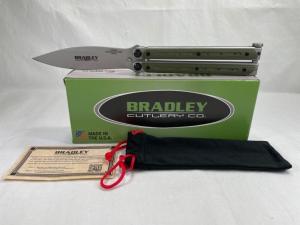 BRADLEY CUTLERY CO. BCC901 1st Production Run OD Green G10 Kimura Butterfly w/ OMP Box