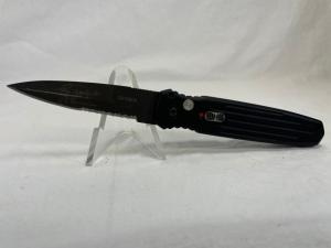 GERBER USA 0870315E Black Applegate-Fairbairn Half Serrated Covert Auto