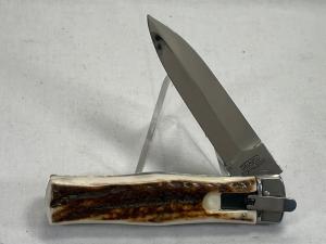 MIKOV KNIVES 241 Genuine Stag Spear Point Leverlock Automatic Predator