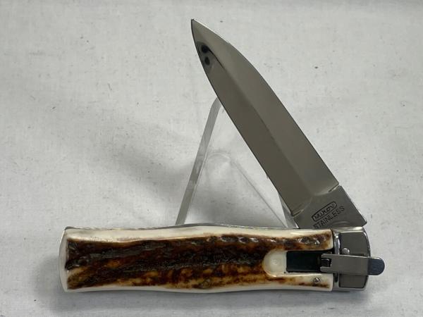 MIKOV KNIVES 241 Genuine Stag Spear Point Leverlock Automatic Predator MIKOV KNIVES 241 Genuine Stag Spear Point Leverlock Automatic Predator