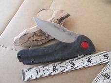 2019 Buck USA 841 Sprint Pro Marbled Carbon Fiber BOS S30V Blade Knife Red Clip