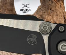 Microtech MSI RAM LOK Mini Tan Frag Aluminum Handles w/ Apocalyptic M390MK