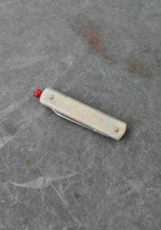 Schrade Red Pull Ball Factory Mint Never Honed Pearl Celluloid 2 5/8" Closed 1910-20