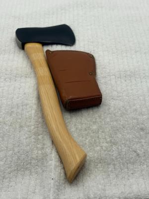 LL Bean Inc Freeport Maine Miniature Belt Axe or Camping Axe With Sheath (2)