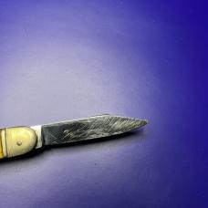 Hubertus Solingen Leverlock Automatic Knife Stag Scales (READ)