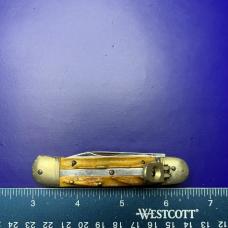 Hubertus Solingen Leverlock Automatic Knife Stag Scales (READ)