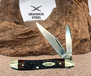 CASE XX 6220 USA VINTAGE 1977 PEANUT 2 BLADE FOLDING POCKET KNIFE 6220 (09)