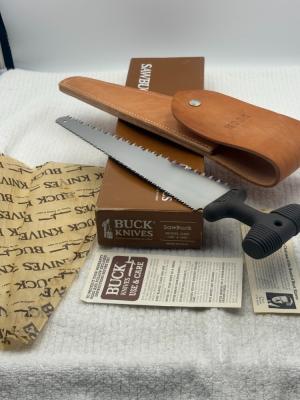 Buck Knives USA Saw Buck Model 15400 New In Box With Papers And Sheath