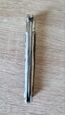 Rare 4 1/4" Custom Handmade Double Bird's Head Bolster Knife with Beautiful Stag Handles