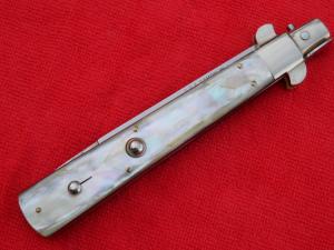  rare 13-12quot Renzo Pascotto Frosolone switchblade real mother of pearl  1 of 3 made